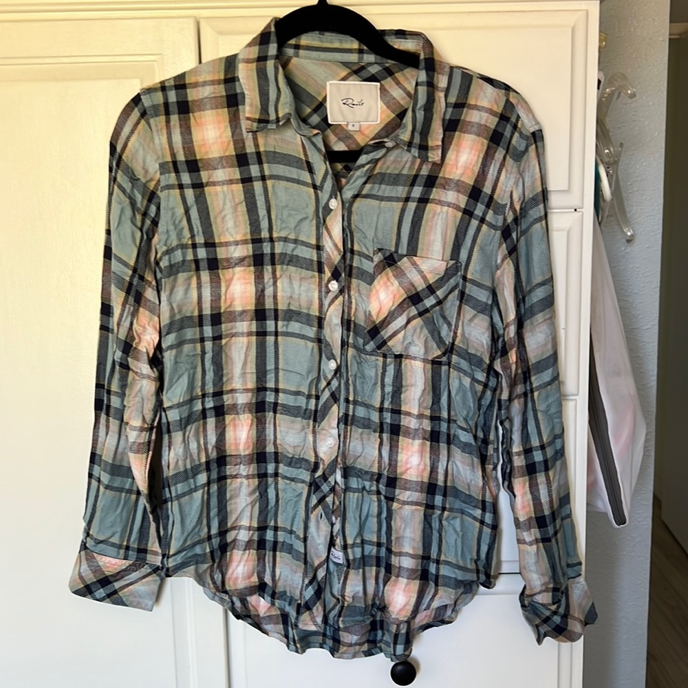 Rails plaid long sleeve button down